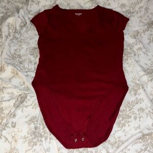 Old Navy Red Bodysuit